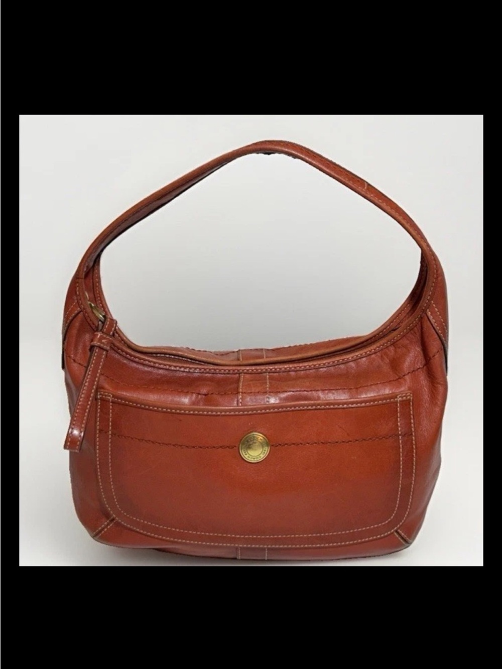 Coach Ergo Hobo, Shoulder Bag, Burnt Orange Leather, Brass, 2007 Style: (10740)